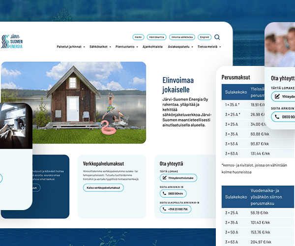 Järvi-Suomen Energia – Kankeasta informaatiokanavasta saavutettavaksi palvelualustaksi